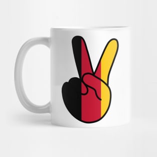 Belgium Flag V Sign Mug